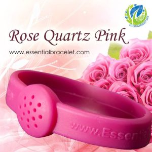 Rose Quartz Pink Essential Bracelet (food grade silicone)